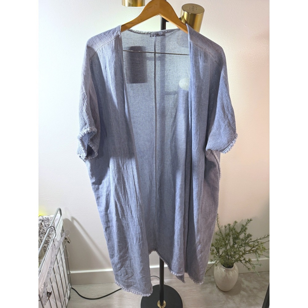 Colette spa shrug italian vacation‎ slow fashion sustainable blue luxe OS euc